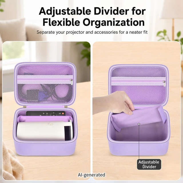 Alt view image 3 of 5 - Grapsa Hard Shell Mini Projector Case for Magcubic HY300 Pro, for Alwtniet
