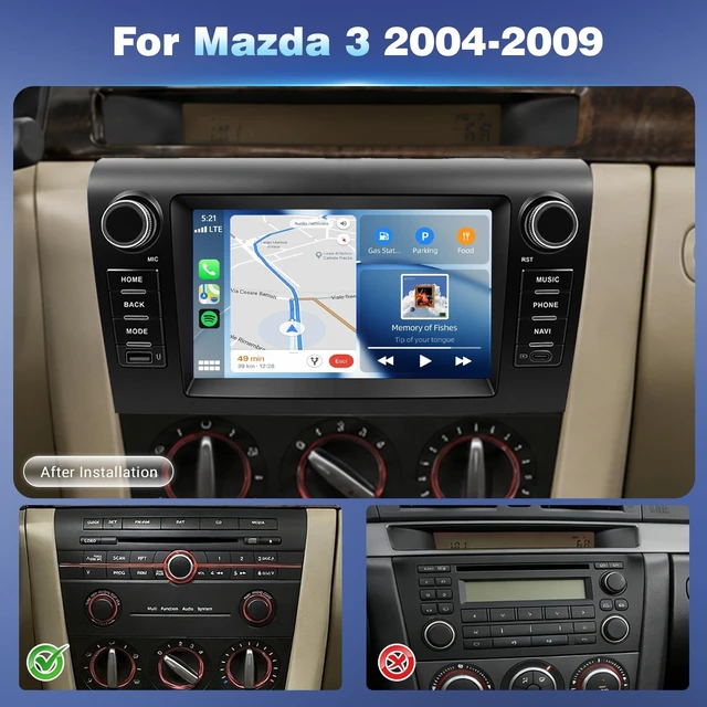 Alt view image 2 of 5 - 4Core+64G Android Car Radio for Mazda 3 2004-2009