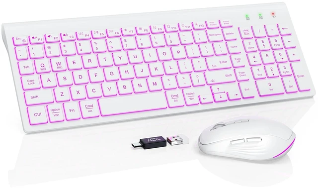 Main image of SABLUTE Wireless Keyboard and Mouse Combo, Compact Backlit Scissor Keys