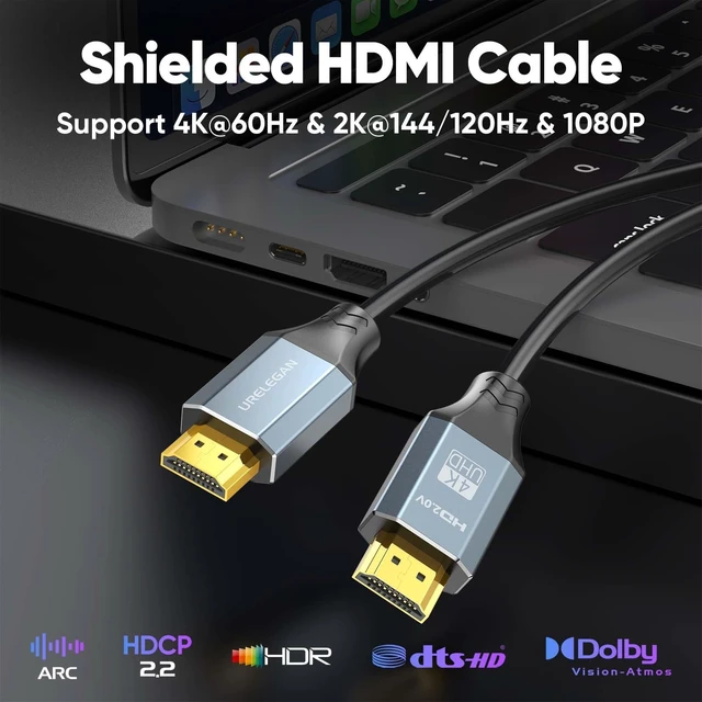 Alt view image 5 of 5 - URELEGAN Short HDMI Cable 0.5FT 10-Pack,6inch HDMI Patch Cable High Speed