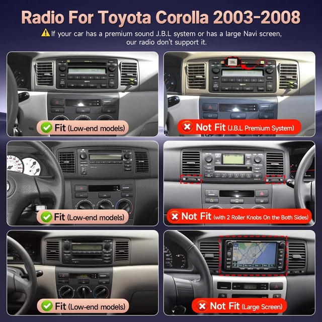 Alt view image 2 of 5 - KuTaiTai 4G+64G Car Radio for Toyota Corolla 2003 2004 2005 2006 2007 2008