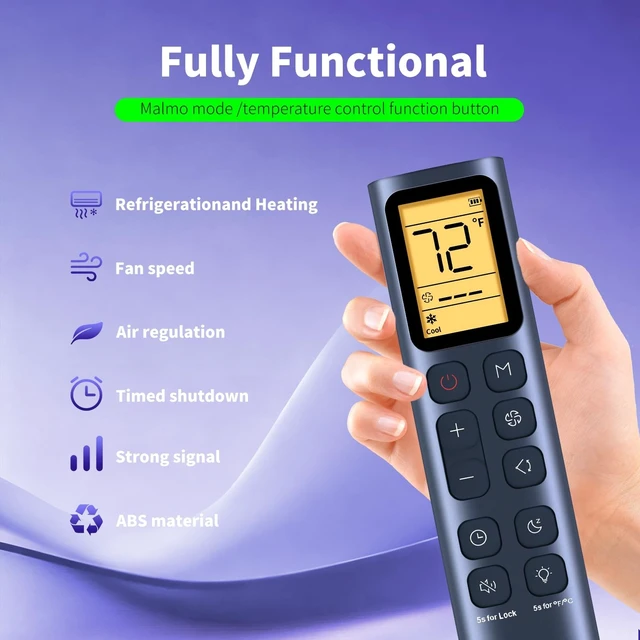 Alt view image 4 of 5 - Snrigw Replacement Remote for Dreo AC318S/AC319 Portable AC