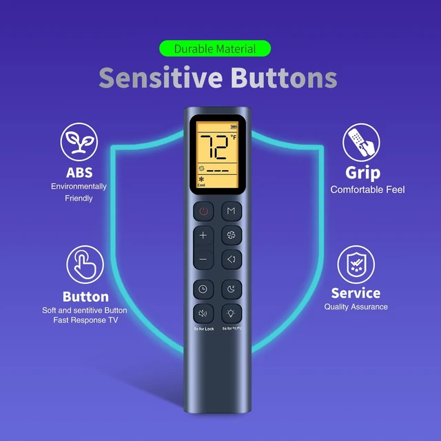 Alt view image 5 of 5 - Snrigw Replacement Remote for Dreo AC318S/AC319 Portable AC