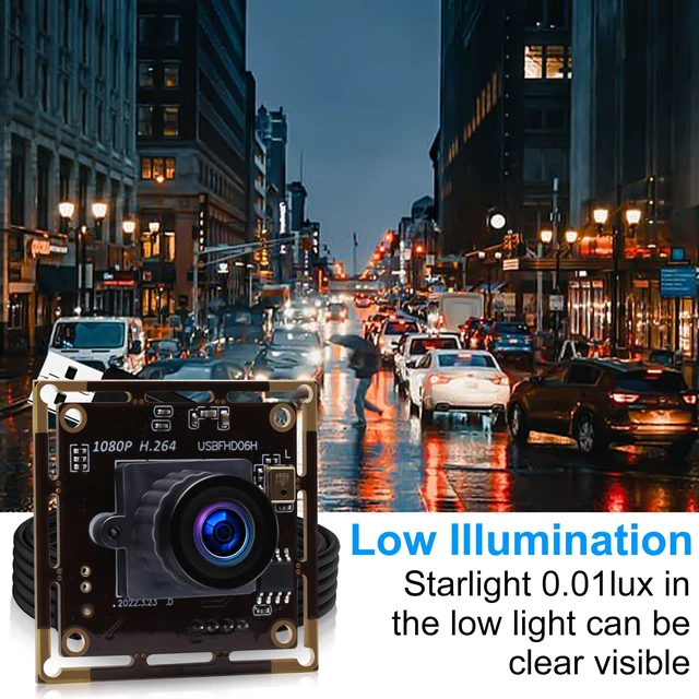 Alt view image 4 of 5 - ELP 0.01lux Low Light USB Camera Module with Microphone, 1080P H.264 Webcam