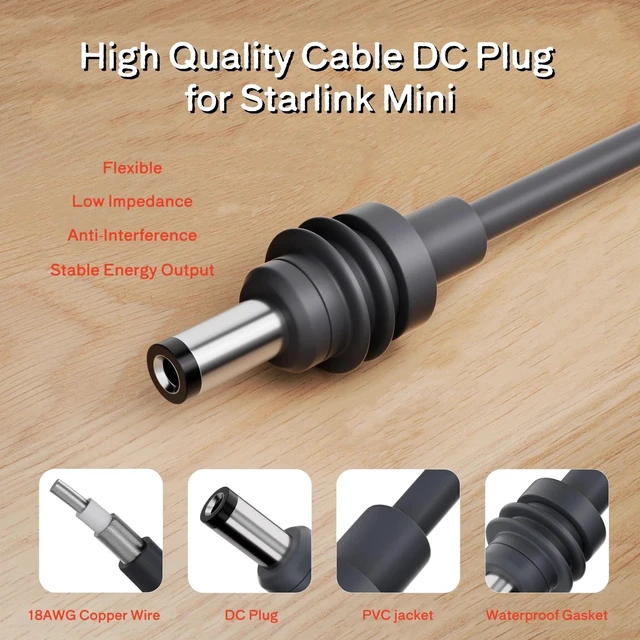 Alt view image 4 of 5 - Starlink Mini 12V Adapter, IP68 Aluminum, 9-28V to 30V 105W