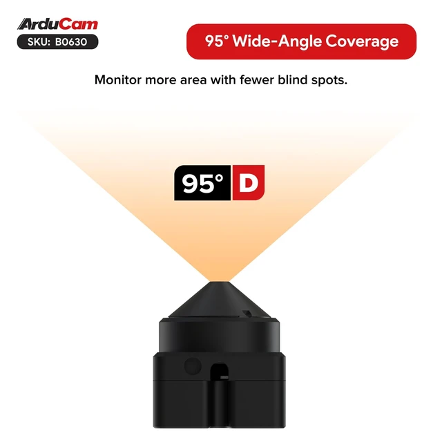 Alt view image 3 of 5 - Arducam 2MP Mini USB Camera Module, Ultra Low Light UVC Webcam with STARVIS 2 Sensor, 1080P USB Webcam for PC, Laptop, Raspberry Pi