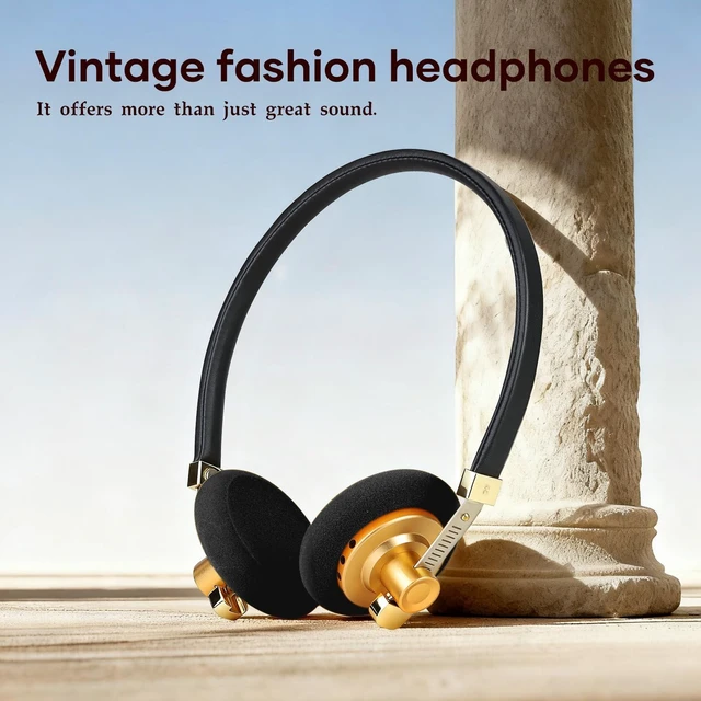 Alt view image 3 of 5 - OKCSC G40 Retro Open-Back Headphones, 40mm Driver, 16 Ohm Impedance, Lightweight (113g) with Breathable Ear Cushions, Durable Build, for Retro Aesthetic Fans/Home Leisure/Travel Road Trips, Type-C Mic