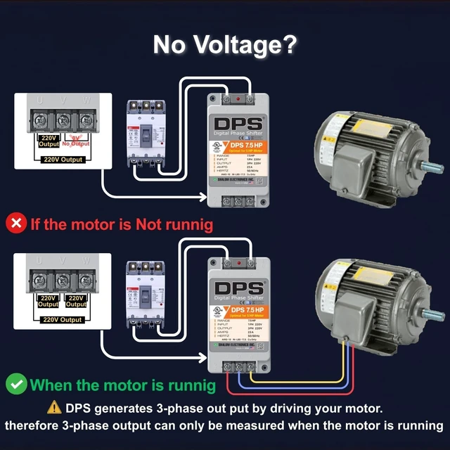 Alt view image 5 of 5 - American DPS Digital Phase Converter 7.5HP, Single to 3 Phase, 23A 200-240V