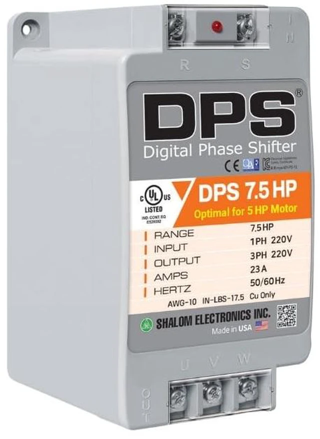 Main image of American DPS Digital Phase Converter 7.5HP, Single to 3 Phase, 23A 200-240V