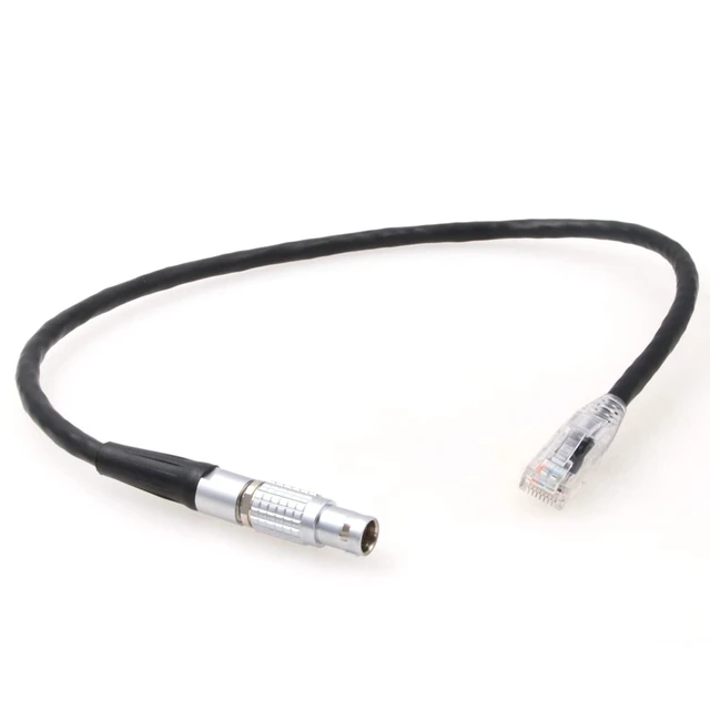 Alt view image 2 of 4 - Eonvic RJ45 Ethernet Cable 10 Pin to RJ45 Cat5e Ethernet Control Cable for ARRI Alexa Mini and Teradek COLR (Straight 10pin to RJ45)