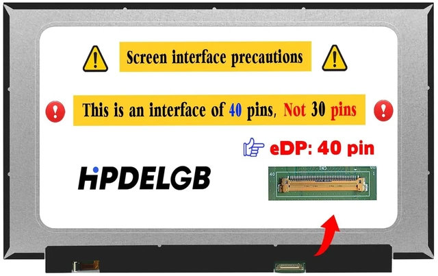 Alt view image 2 of 5 - HPDELGB New Screen Replacement for HP 15-DY 15T-DY100 15T-DY200 15T-DY300 15-DY1755CL 15-DY1731MS 15-DY1751MS 15-DY1771MS 15-DY1023DX 15-DY0013DX L63566-001 L63569-001 LCD Touch Screen Display
