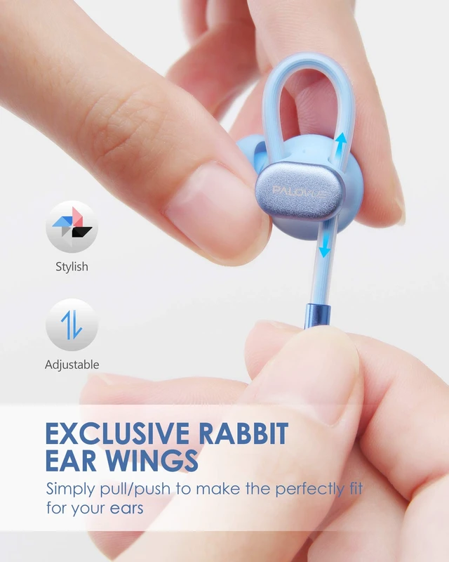Alt view image 3 of 5 - PALOVUE Lightning Earbuds with Microphone, MFi Certified, Blue