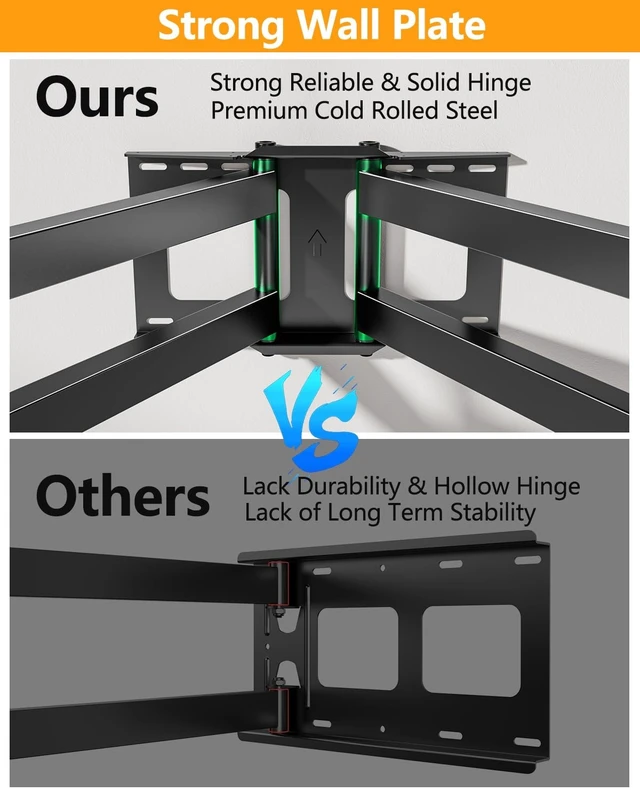 Alt view image 4 of 5 - FORGING MOUNT Long Arm TV Wall Mount Heavy Duty TV Mount for 50"-100" TVs