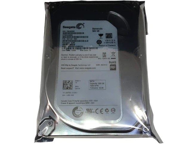 Alt view image 2 of 5 - Seagate Barracuda ESA-3502 Internal Hard Drive 3.5 Inches - 500 GB (ST500DM002) + Silicone HDD 3.5 Inch Protective Cover - White