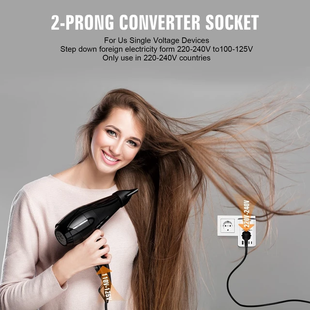 Alt view image 2 of 5 - Voltage Converter Us to Europe, 220v to 110v Power Converter Combo, Step Down European, European Plug Converter 2300w Travel Adapter Worldwide, Travel Adapter Worldwide.