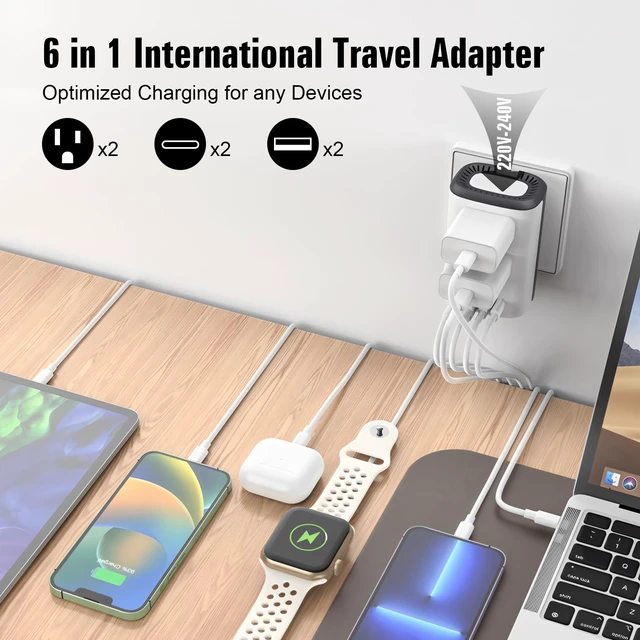 Alt view image 4 of 5 - Voltage Converter Us to Europe, 220v to 110v Power Converter Combo, Step Down European, European Plug Converter 2300w Travel Adapter Worldwide, Travel Adapter Worldwide.