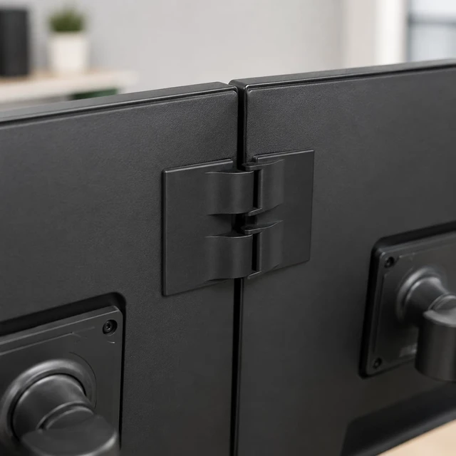 Alt view image 3 of 4 - Monitor Alignment Connectors for Triple Monitor Setup, Adhesive Monitor Hinge Clips 4/6/8 Pack, Screen Alignment Kit for Sim Racing & Multi-Screen Gaming Desk (4)