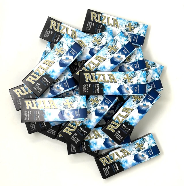 Alt view image 3 of 5 - Rizla Polar Blast Extra Slim Filter Tips, Crushball Mint Flavour Blast Full Box Of 24 Packs