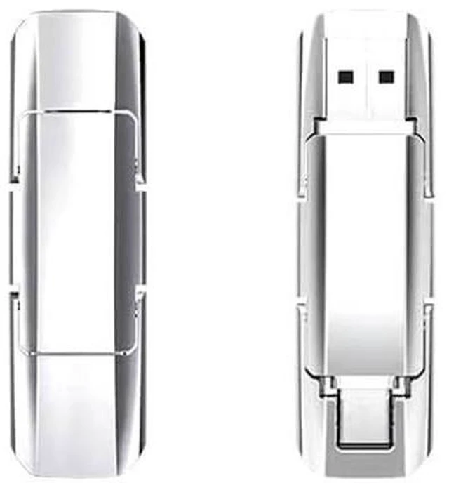 Alt view image 3 of 5 - High-Performance SSD - 128/256GB High-Speed USB 3.0 Flash Drive with Type-C + USB Dual Interface Up to 300/300 MB/s Read/Write Speed,Compatible with Laptop & PC Desktop (Sliver) (128.0, GB)