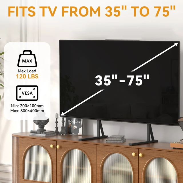 Alt view image 3 of 5 - EZISE Universal TV Stand Legs for 35-75 Inch LCD/LED/OLED TVs