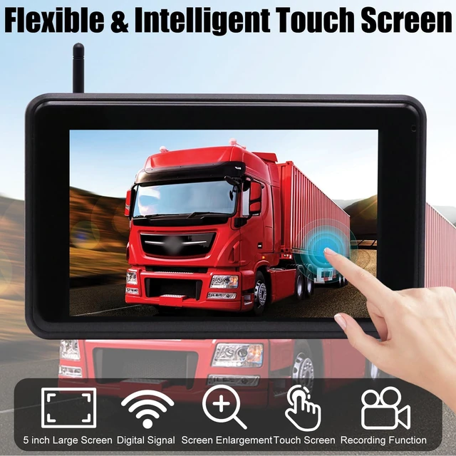 Alt view image 3 of 5 - Magnetic Solar Wireless Backup Camera with AI Detection Alert 5 1080P HD