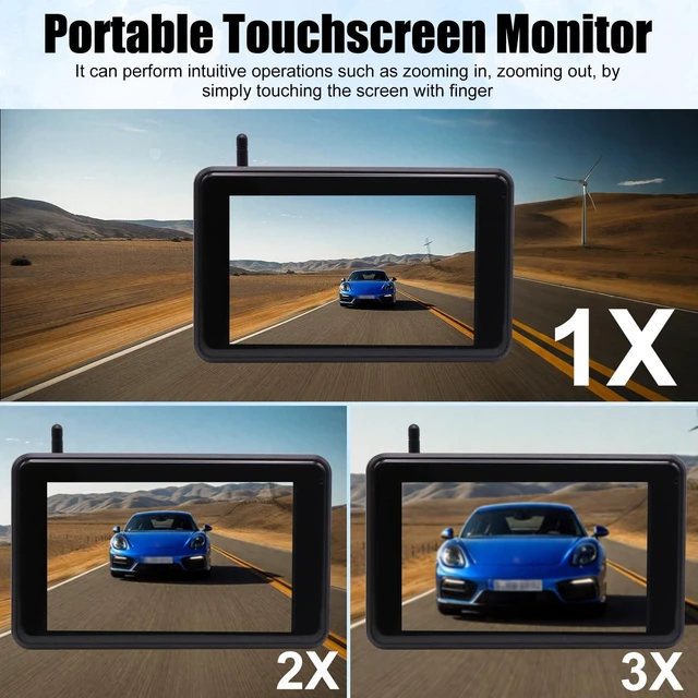 Alt view image 4 of 5 - Magnetic Solar Wireless Backup Camera with AI Detection Alert 5 1080P HD