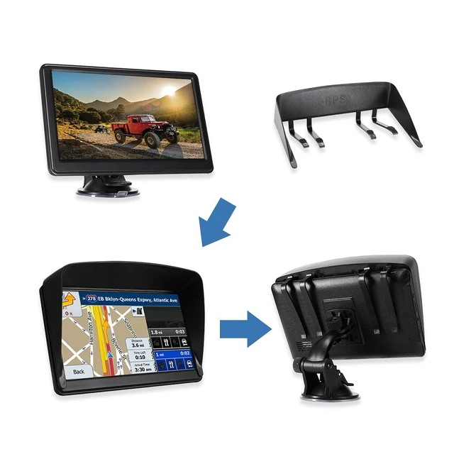 Alt view image 5 of 5 - GPS Navigator for Car, 2026 Map 7 inch Touch Screen Car GPS 256-16GB,Voice Turn Direction Guidance, Support Speed and Red Light Warning, CA MX North America Lifetime map Free Update Truck