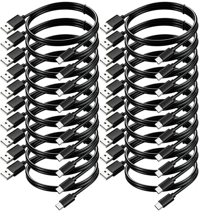 Main image of KovySwm USB to USB C Cable 3FT 20-Pack,3A Charge Data Sync Car Carplay Cord