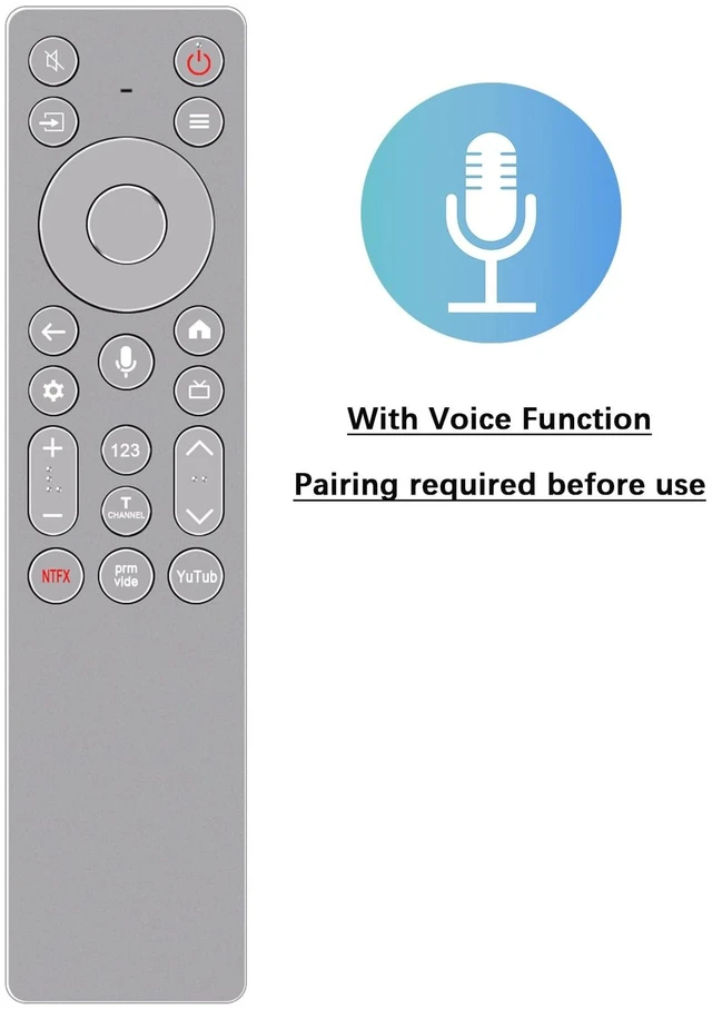 Alt view image 2 of 5 - RC933A FMB1 Replacement Voice Remote Compatible for TCL QM8K C89K C6K C7K
