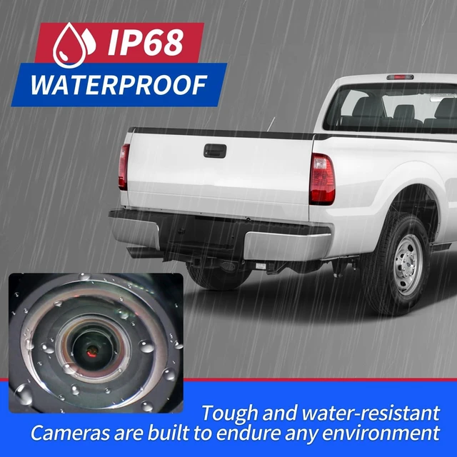 Alt view image 3 of 5 - Tektall Rear View Back Up Camera Compatible with Ford F250 F350 F450 F550 Super Duty 2015-2016 Replaces FC3Z-19G490-A FC3Z-19G490-B, HD Color Night Vision Wide-Angle Waterproof Back Up Camera