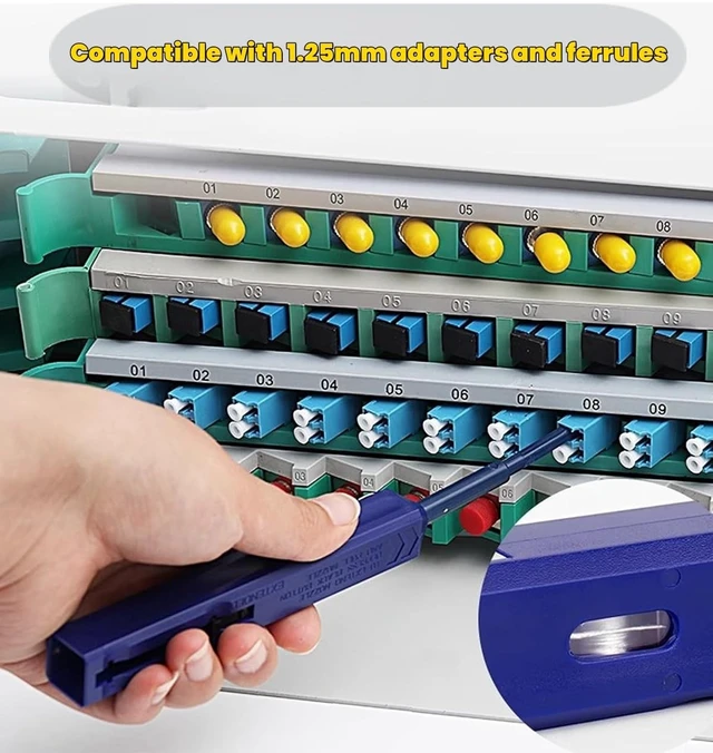 Alt view image 3 of 5 - Mexture LC Fiber Cleaner Pen - 10 Pack - 1.25mm LC Fiber Optic Cleaning Pen with Dual Action Connector Cleaner & Endface Cleaning Action