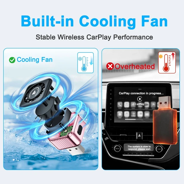 Alt view image 2 of 5 - Wireless Carplay Adapter, Bluetooth Carplay Wireless Adapter Car Play