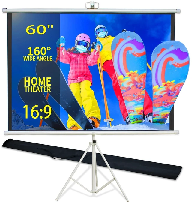 Main image of 60 Inch Projector Screen Portable with Stand & Carry Bag, 4:3 Aspect Ratio