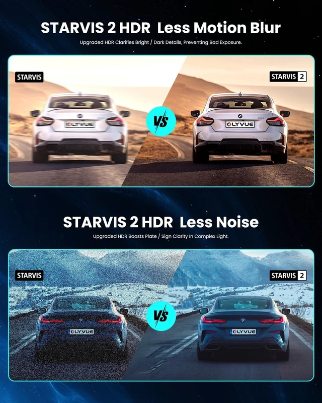 Alt view image 4 of 5 - V66 4K Dash Cam Front with STARVIS 2 Sensor, Small Car Camera Super Night Vision HDR Mini Driving Recorder, 5.8G WiFi Up to 20MB/s Fastest Download Speed with App, 64G Card Included, 24H Parking Mode