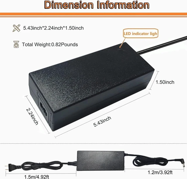 Alt view image 4 of 5 - 19V Replacement Charger for Inogen One G1-G5 Oxygen Concentrator, Compatible BA-106 BA-207 BA-301 BA-401 Series Power Adapter