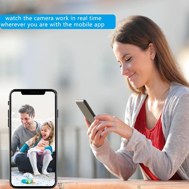 Alt view image 2 of 5 - Nanny Cam Clock WiFi 1080P-Night Vision & Motion Detection, Indoor Wireless Security Camera for Home, Baby, Pet