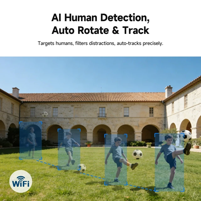 Alt view image 4 of 5 - Solar WiFi Security Camera Dual Lens PTZ Outdoor No Power No Wiring PIR
