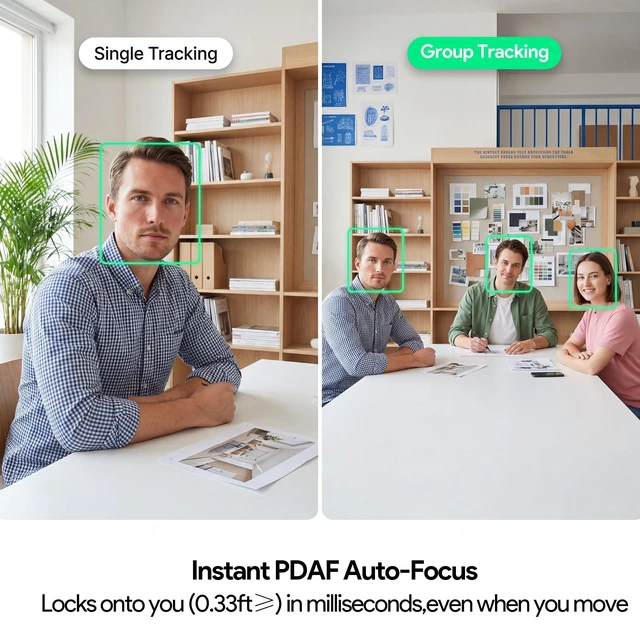 Alt view image 3 of 5 - OIEXEN 4K Ultra HD Webcam with 1/2.8"CMOS Sensor,PDAF Autofocus,1080P@60FPS
