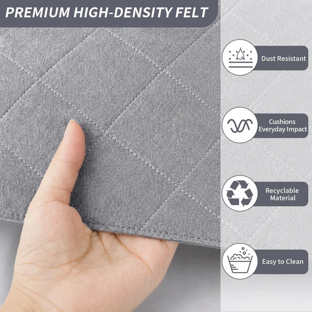 Alt view image 4 of 5 - TV Moving Dust Cover, Anti-Scratch Duty Felt for 55"-60" Flat Screen TV ^^ Television Protection, Bottom Strap Fastening, Dustproof, for Home Renovation, Painting, Pet Scratch or Other Furniture (Grey