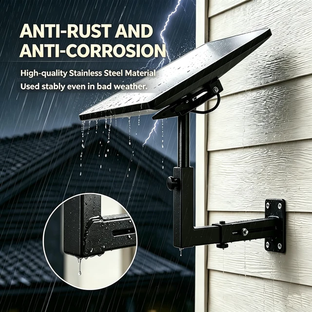 Alt view image 4 of 5 - Starlink Mount for Standard Gen3/V3/4/4X, Adjustable Starlink Wall Mount with Extendable Telescoping Arm, Heavy Duty Weatherproof Steel Bracket for Concrete/Wood Walls, Easy to Install