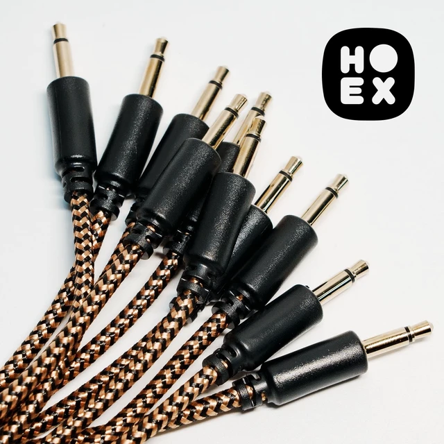 Alt view image 2 of 5 - OTTIMORE Premium Braided Eurorack Patch Cable Pack - Set of 20, 3.5mm 1/8 inch Mono, Gold-Plated Connectors (20cm, 40cm, 60cm, 90cm)