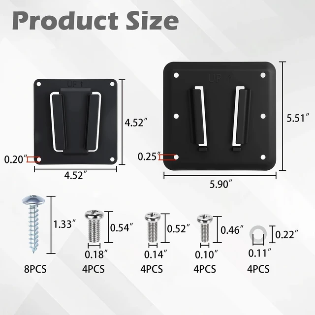 Alt view image 3 of 5 - Anti-Rust Quick Release RV TV Mount, Plastic Polymer, VESA 100x100mm