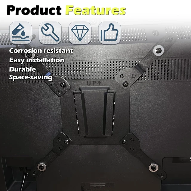 Alt view image 4 of 5 - Anti-Rust Quick Release RV TV Mount, Plastic Polymer, VESA 100x100mm