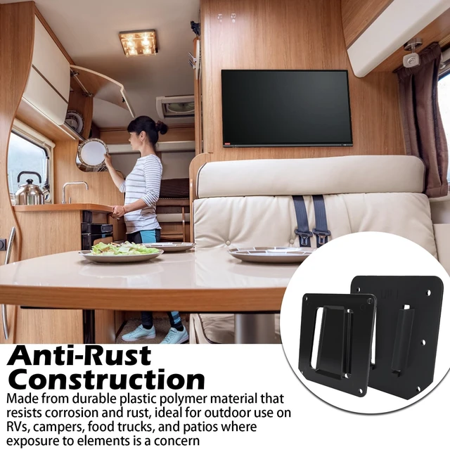 Alt view image 2 of 5 - Anti-Rust Quick Release RV TV Mount, Plastic Polymer, VESA 100x100mm