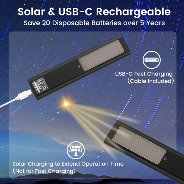 Alt view image 2 of 5 - Remote Control for Samsung TV Solar Voice Remote, USB-C Rechargeable Remote Control for 2025-2018 Samsung Smart TV BN59-01385A