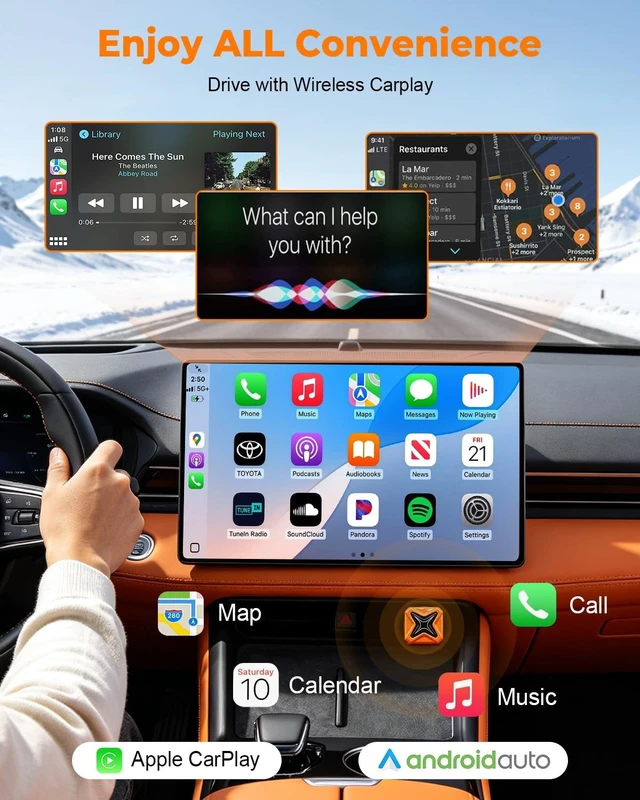 Alt view image 2 of 5 - Wireless CarPlay Adapter 2026 Upgraded with Privacy Mode, One Click Connect/Restart/Formatting, No Latency, Stable Signal & Connection, Plug & Play, Suitable for Apple iPhone & Android