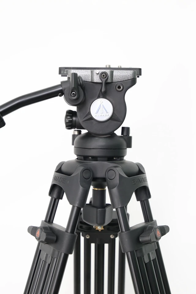 Alt view image 2 of 3 - E-Image EK740A Professional Video Tripod System with 740H Fluid Head, GA752S Two Stage Aluminum Tripod Legs, GS01 Mid-Level Spreader. Quick Release Plate, Carry Bag, 13.2lbs Load, 30.3-64.8 in Height