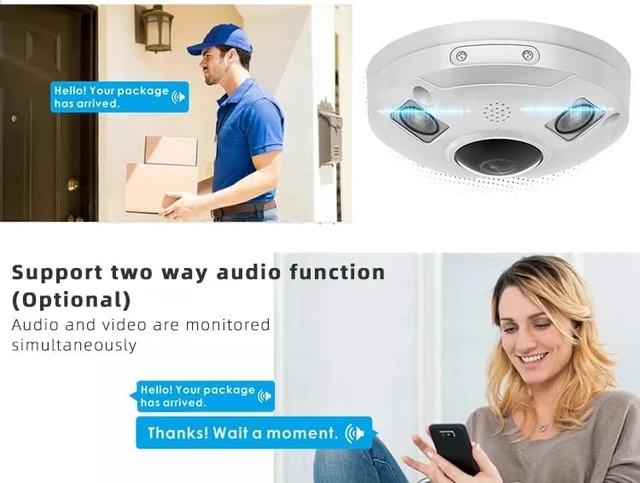 Alt view image 5 of 5 - 8MP Waterproof 360 Panorama POE Fisheye Surveillance Camera IR Night Vision Security CCTV IP Network Indoor & Outdoor Camera