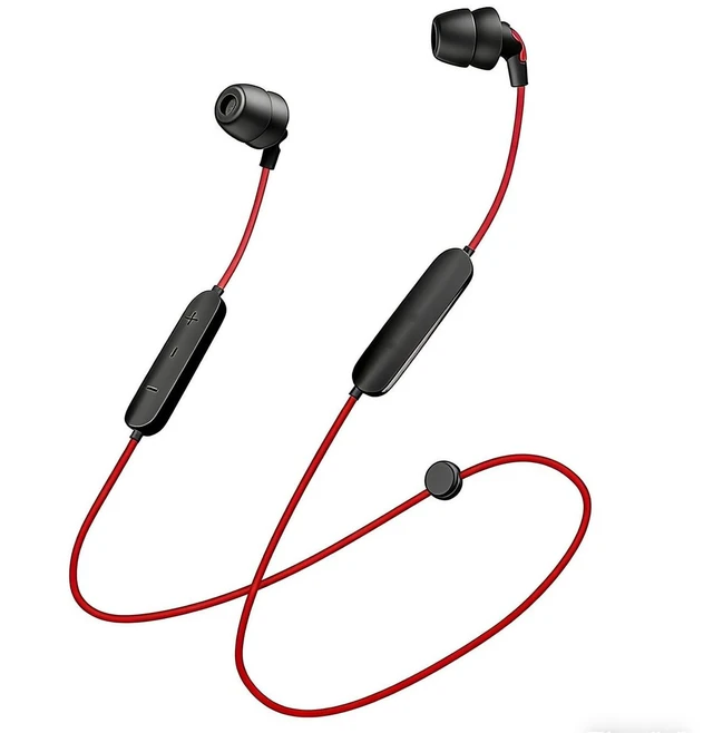 Main image of MZQYRVK Ultra Light Sleep Neckband Bluetooth Earphones, Soft in-Ear Wireless Sleeping Headphones, 24H Playtime HiFi Stereo Headset for Side Sleepers Running Sports Calls Black-red