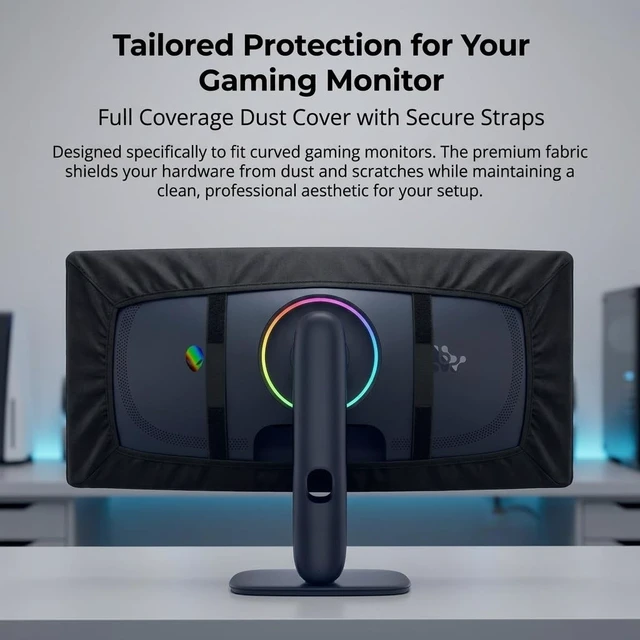 Alt view image 2 of 5 - Dust Cover for Alienware 34" Curved Gaming Monitor, Neoprene
